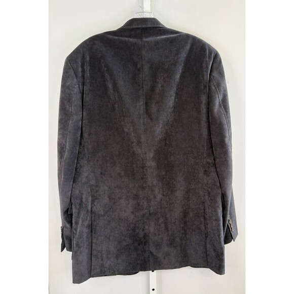 Ralph Ralph Lauren Men’s Blazer Jacket 41L Gray Velvet Look 2 Button Dillard’s - Picture 2 of 13
